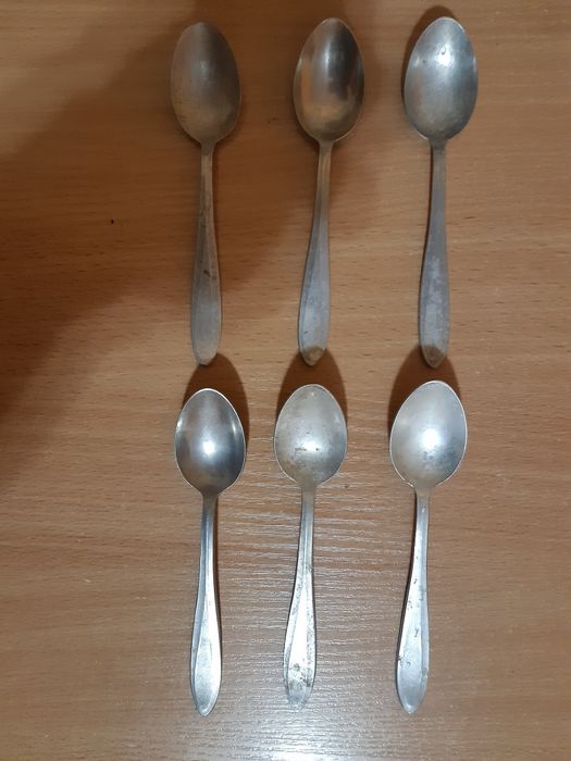 Stare aluminiowe sztućce 6 sztuk