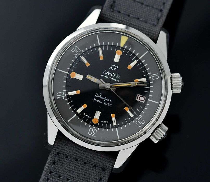 Zegarek ENICAR Sherpa Super Dive - Vintage z 64 - 40mm - Automatyczny