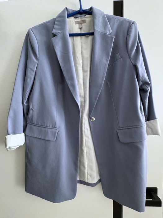 Marynarka niebieska oversize H&M M