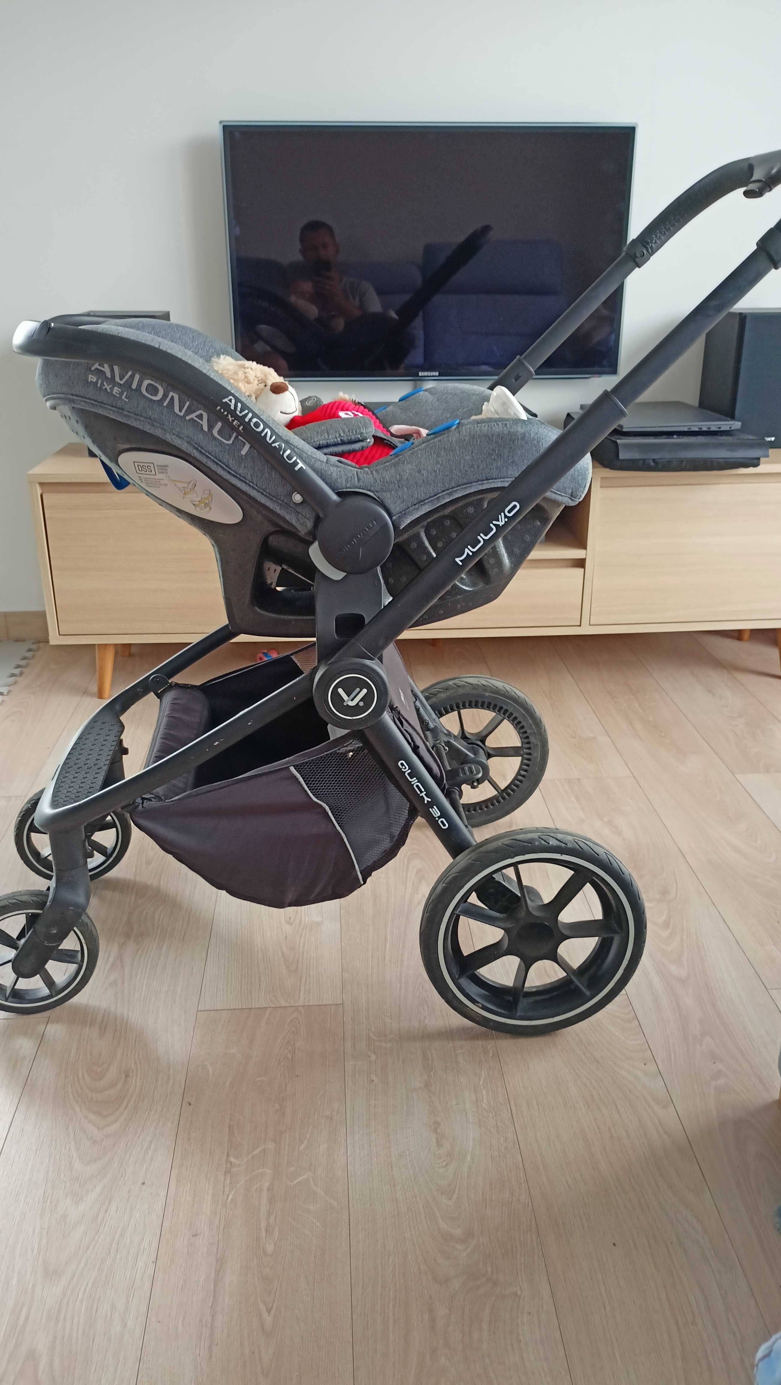 Wozek Muuvo Quick 3.0 2w1 plus Avionaut Pixel fotelik z baza