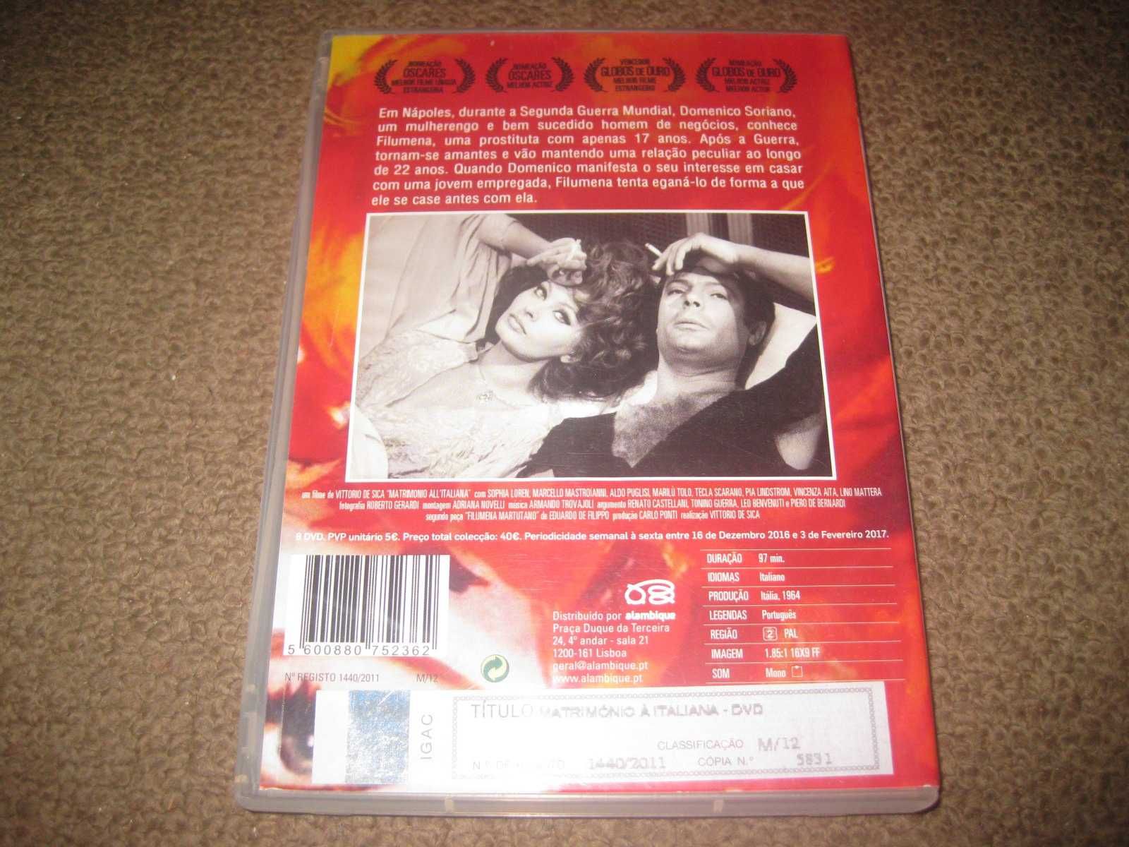 DVD "Matrimónio á Italiana" com Marcello Mastroianni