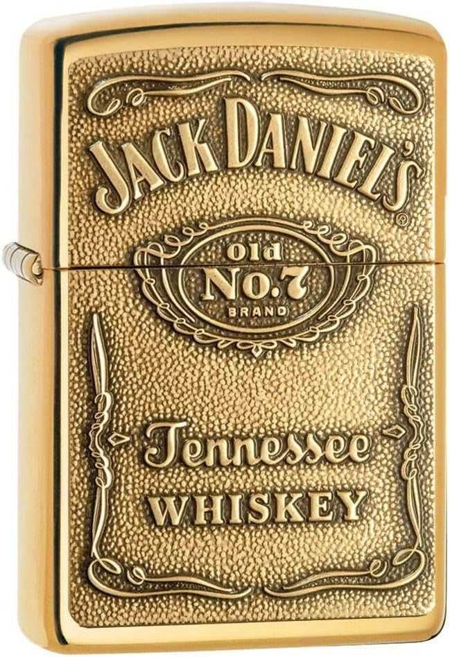 Zapalniczka Zippo Jack Daniels Nowa DANIELS LABEL BRASS Gwarancja