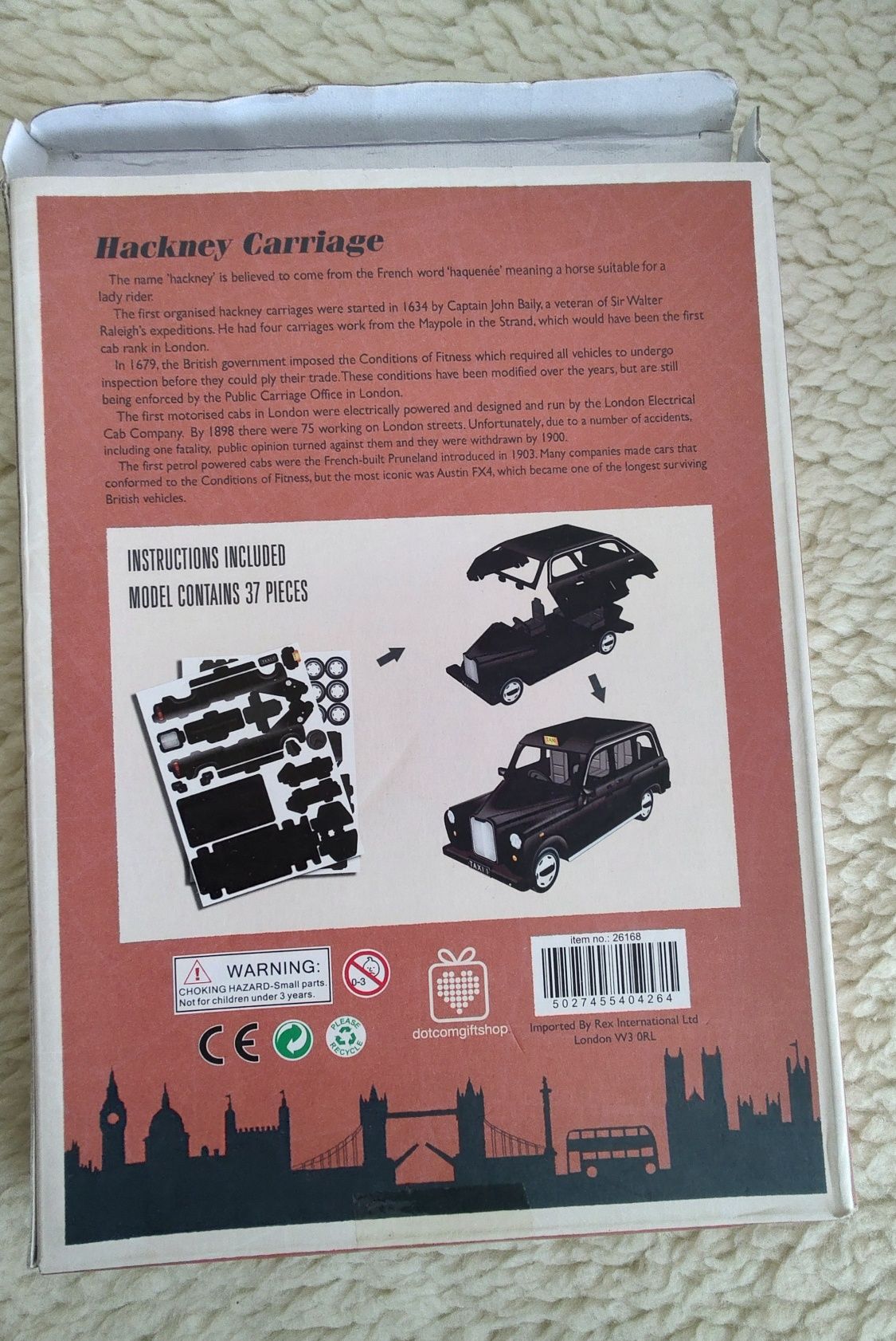 Papierowy model Hackney Carriage z serii Make your own