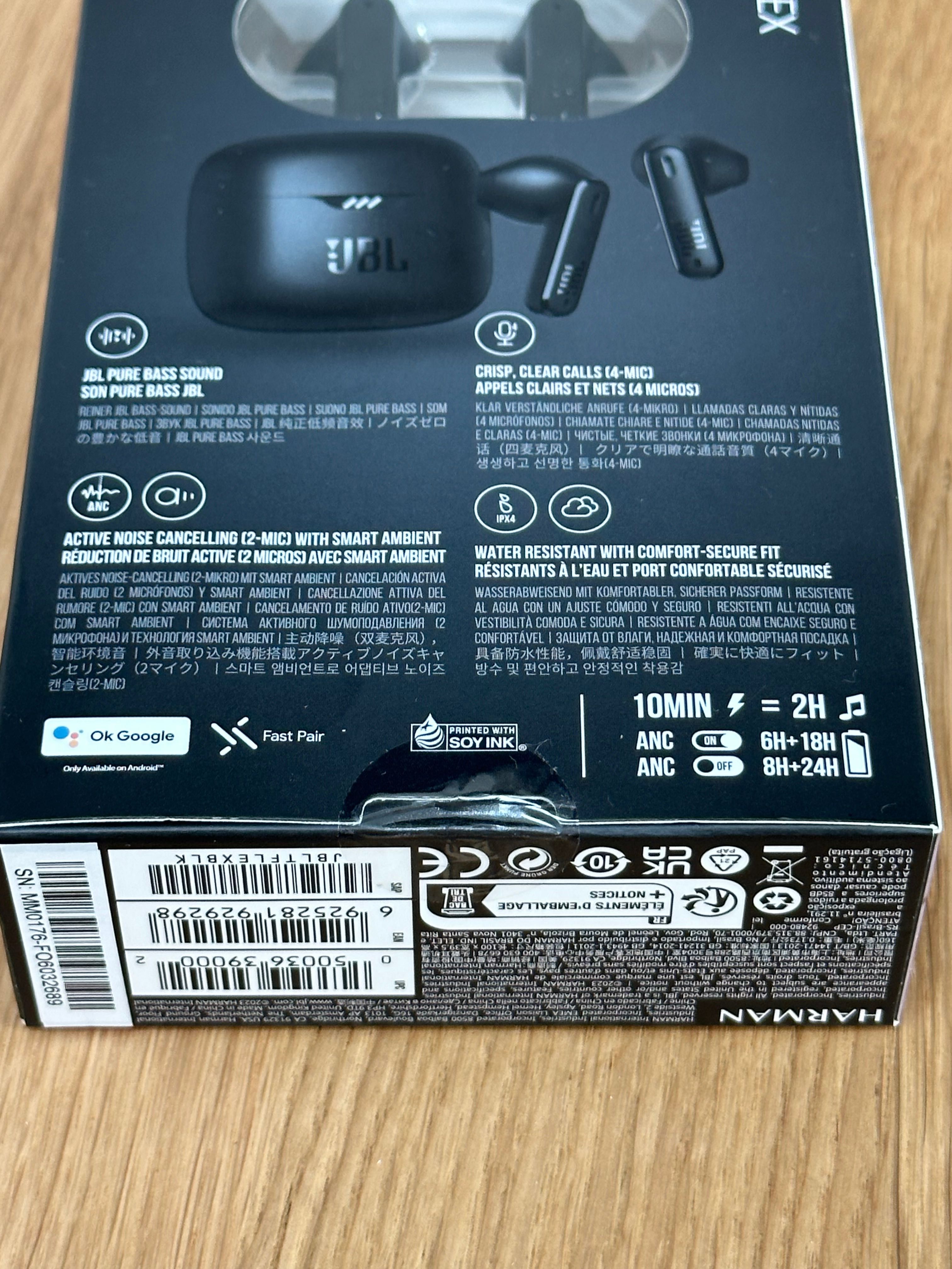 Навушники вкладиші бездротові чорні JBL Tune FleX Black