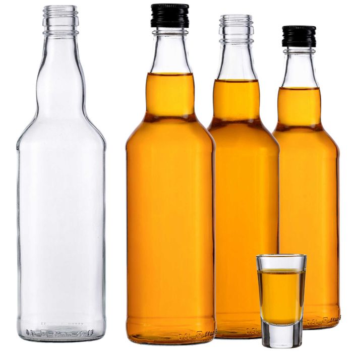 Klasyczna butelka monopolowa 500 ml na bimber barszcz soki 20 sztuk