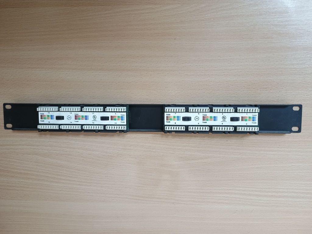 NSP-16 Патч-панель 19» 16 портів UTP, категорія 5e