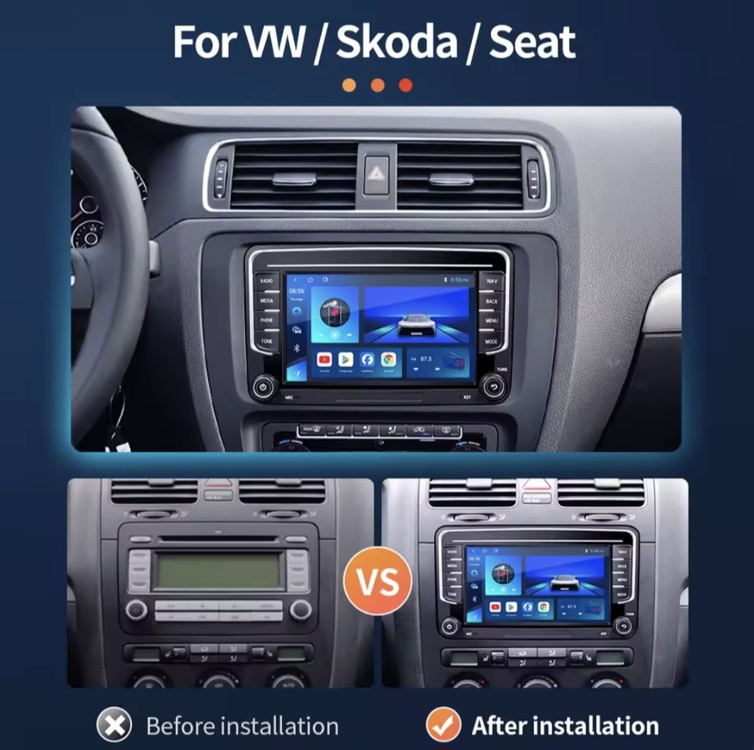 Rádio Android para VW/Skoda/Seat