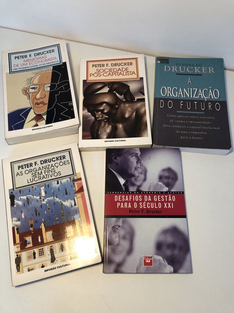 5 livros de economia/ gestão de Peter F. Brucker