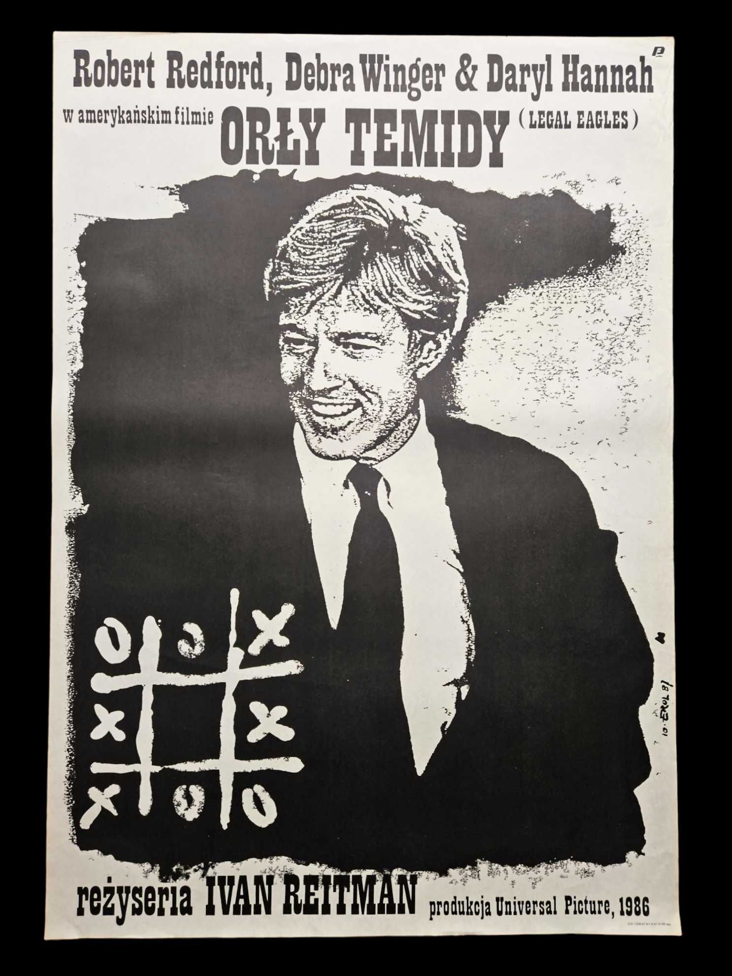 Plakat Orły Temidy Jakub Erol PIERWODRUK 1987
