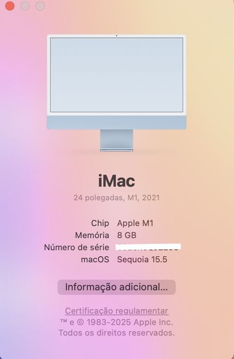 Imac M1, 8G/250 de 2021
