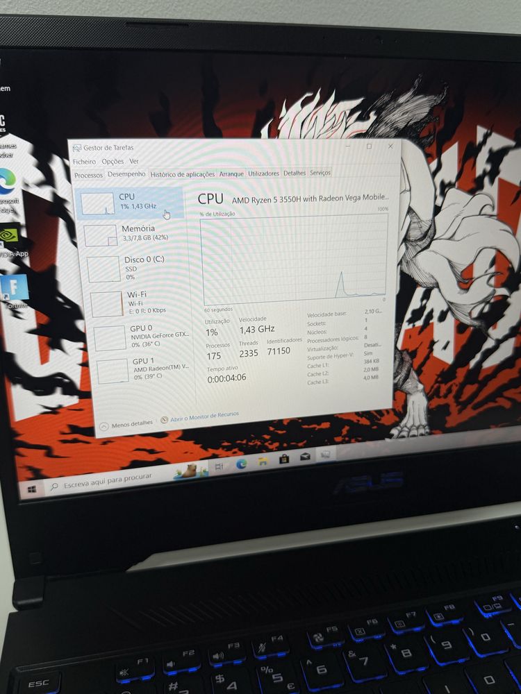 Portatil Gaming Asus Tuf FX505D