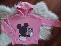 Różowa bluza z kapturem z Myszką Miki Mickey - 146