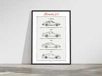 Porsche 911 Plakat (50x70cm)