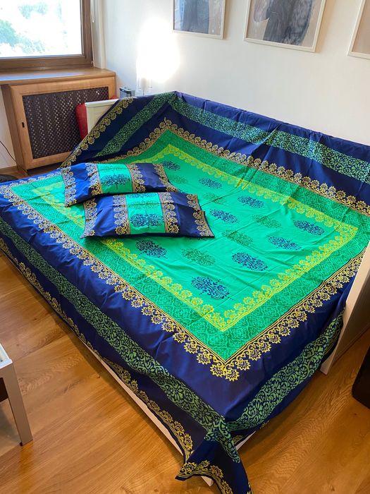 Komplet pościeli z bawełny ręcznie block printed z Bangladeszu