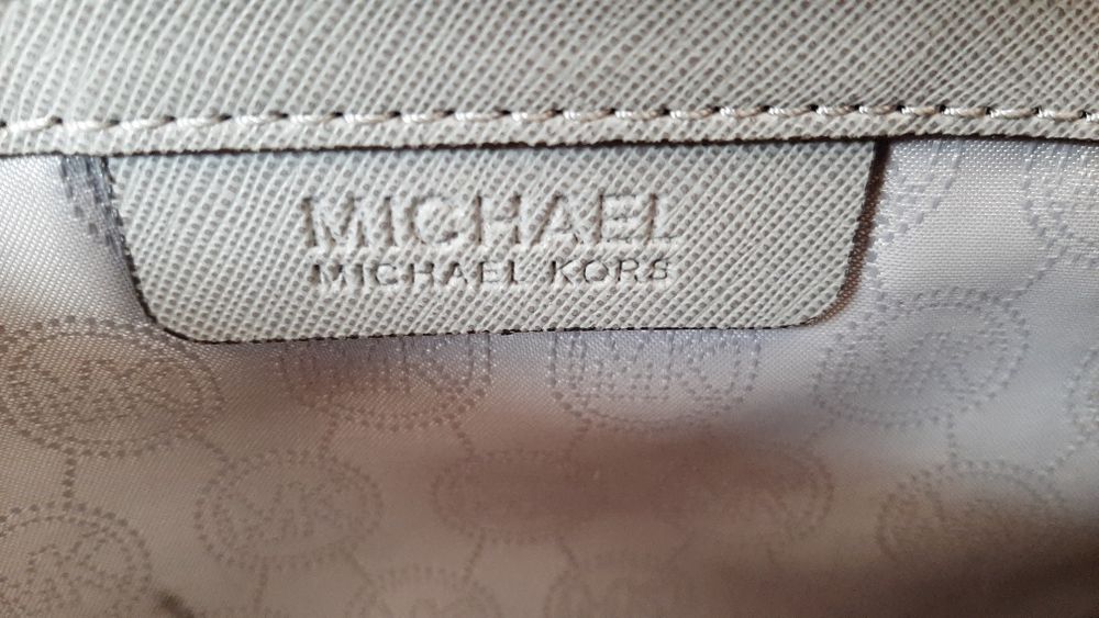 Mala Michael Kors Cinzenta em pele Safiano  modelo Selma médio