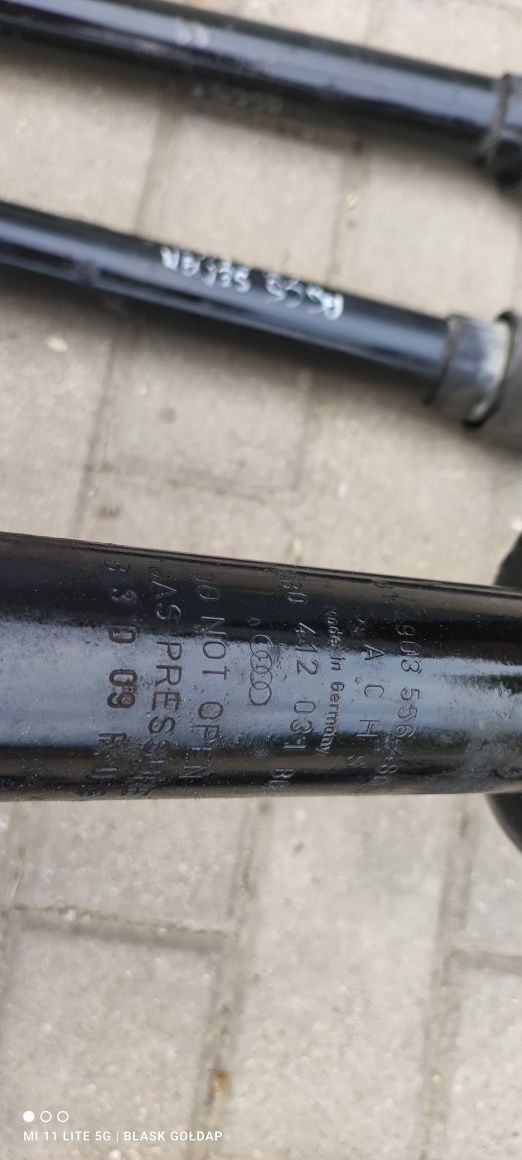 Amortyzatory SACHS Komplet Audi A6 C5 2.4 B 99 r Blask Gołdap