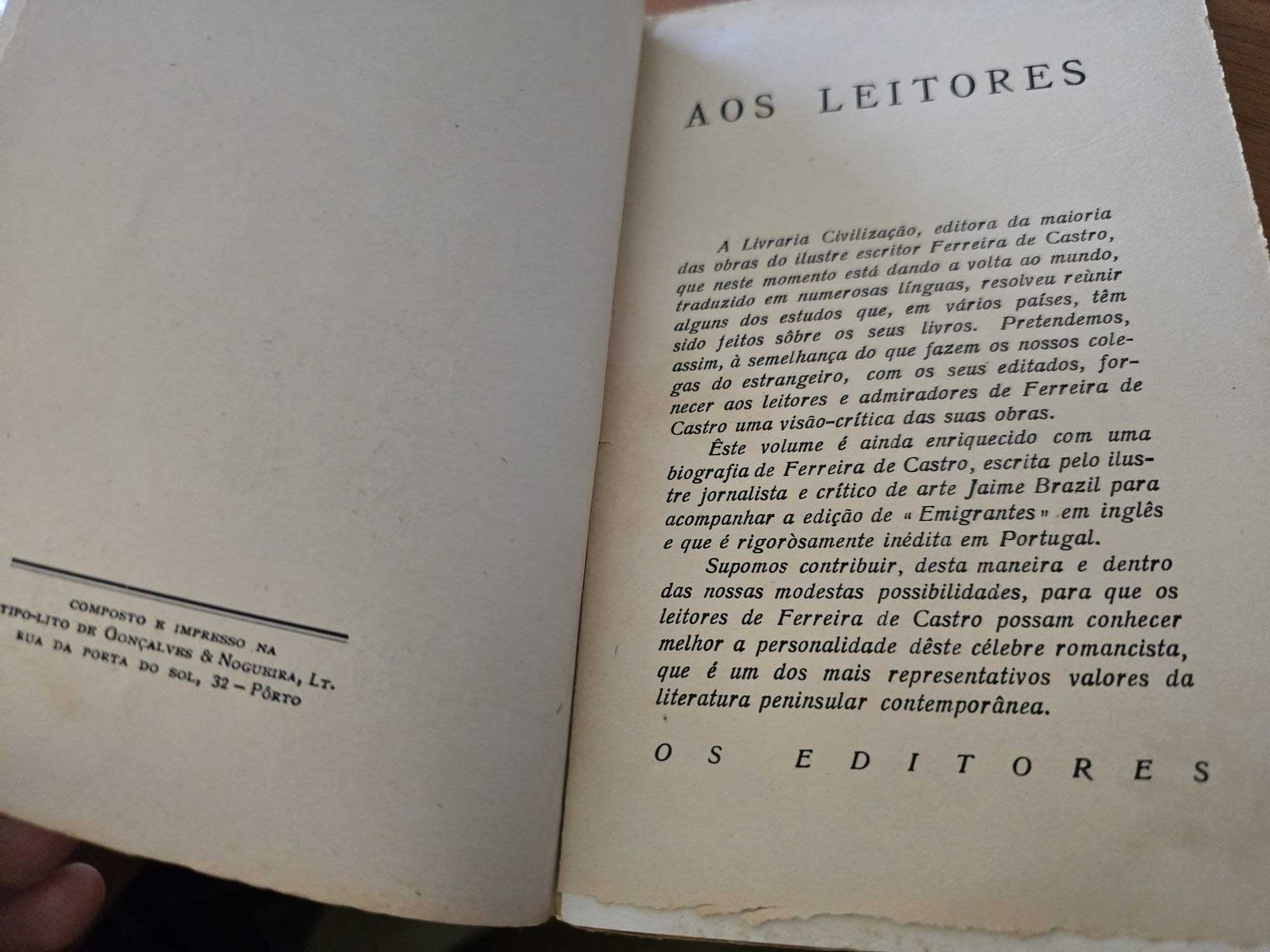 Ferreira de Castro e a Sua Obra - Com Uma Biografia Inédita
