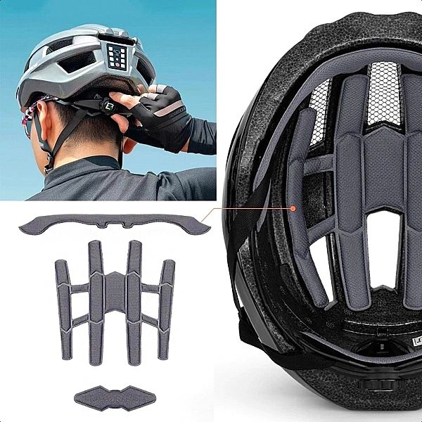 Kask rowerowy Rockbros ZK-013TI z wbudowaną lampką rozmiar uniwersalny