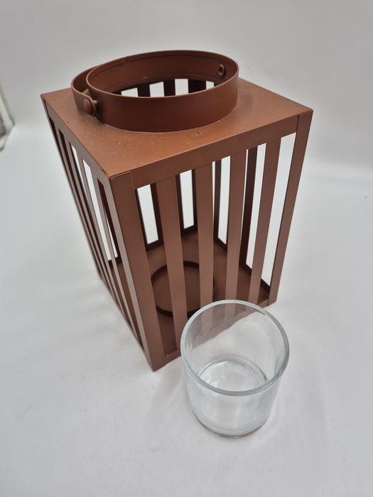 Lampion metalowy 14x14x22 cm