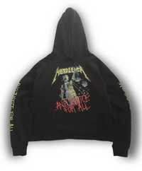 Czarna oversize bluza z kapturem boxy-fit hoodie merch Metallica