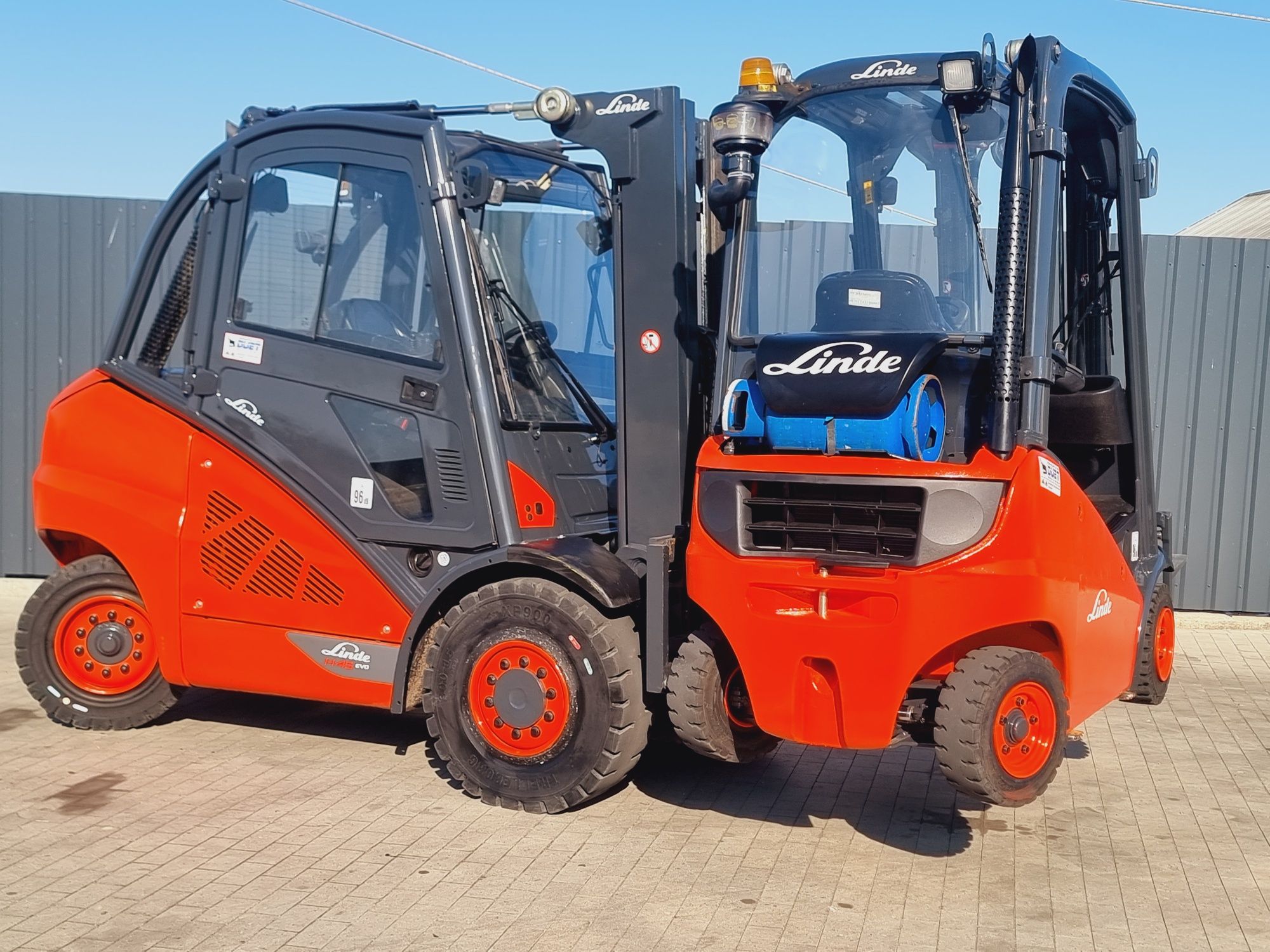 Wózek widłowy Linde H45d - 17r * triplex 4.5m*wolny skok *pełna kabina