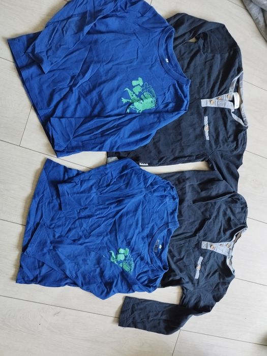 Bliźniaki bluzki koszulki z długim rękawem i 104/110 5.10.15 i h&M