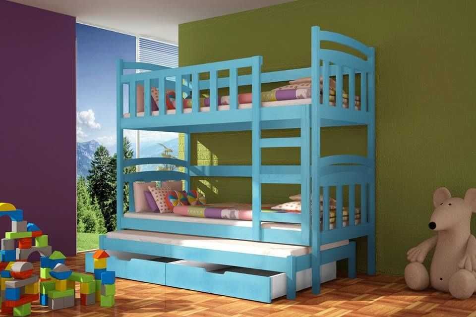 Łóżko piętrowe DANIEL 3 osobowe 160x75| 180x75 |200x90 materace gratis