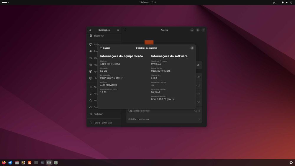 Apple iMac 21.5 mid 2010 High Sierra + Linux Ubuntu. SSD Rápido