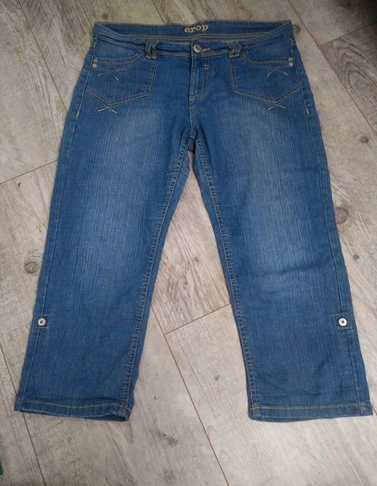Spodnie jeansowe biodrówki r. 40 L rybaczki