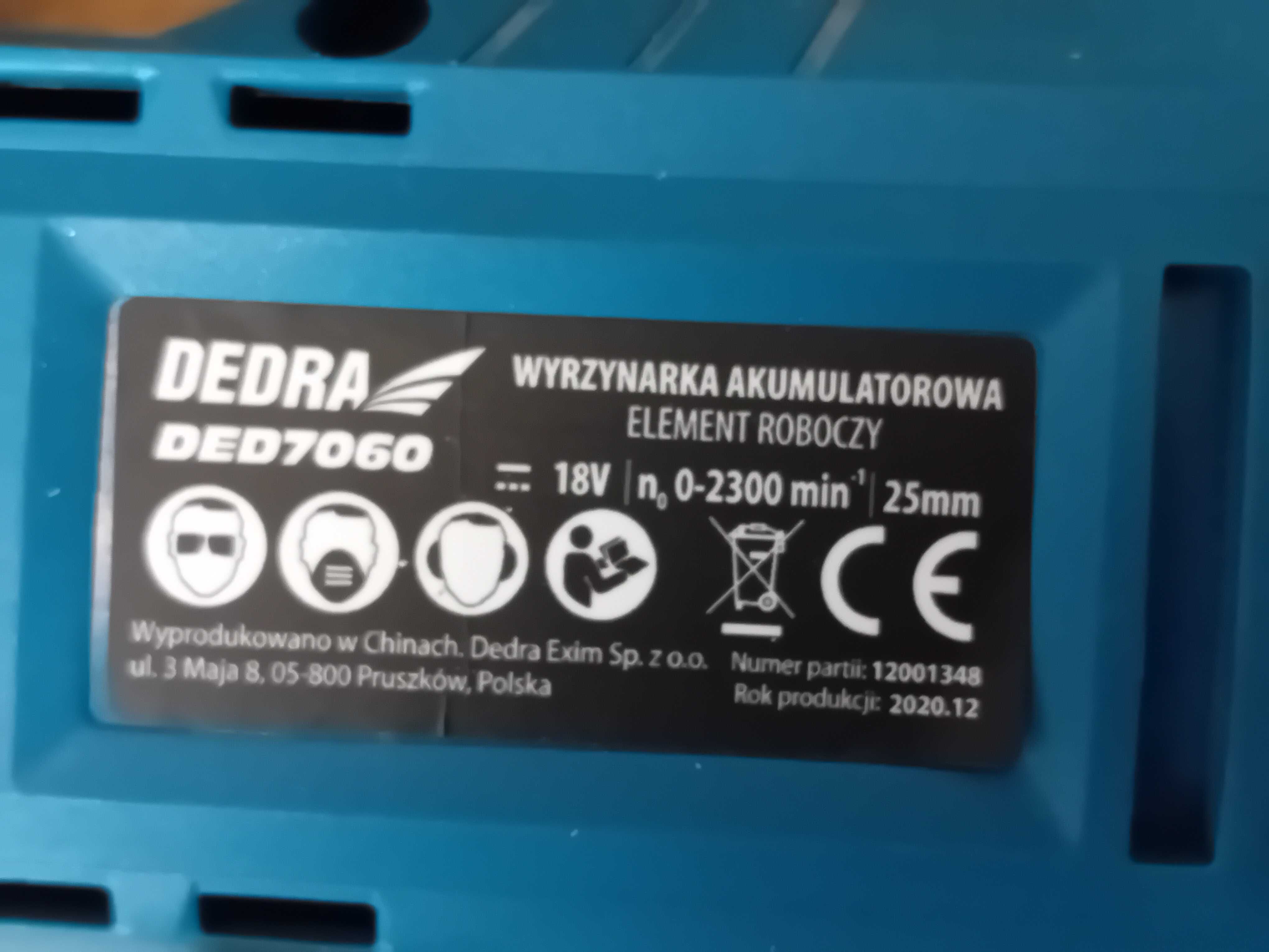 Dedra DED7060 wyrzynarka akumulatorowa + 3 zestawy brzeszczotów