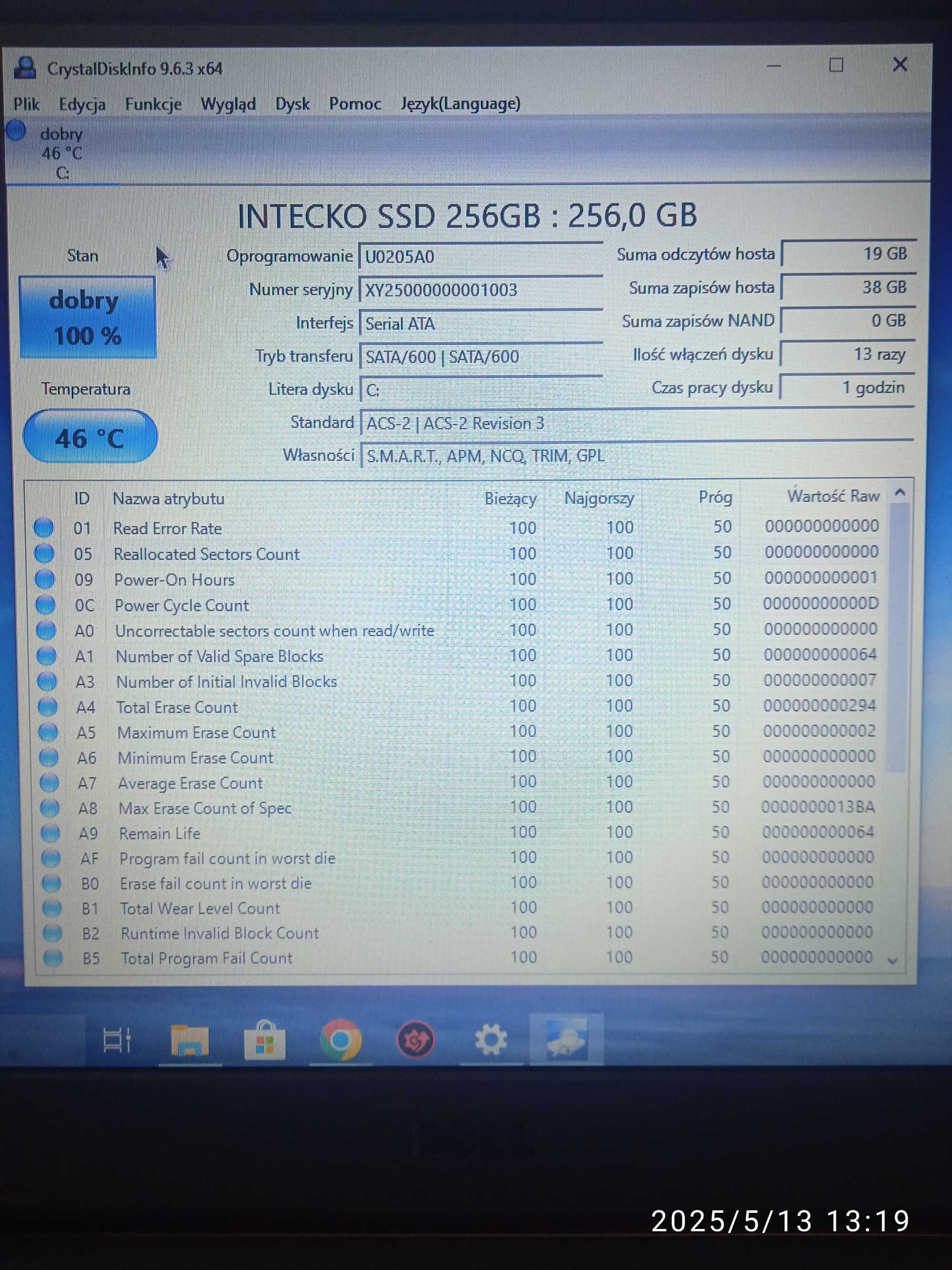 Laptop Dell Latitude 3340 i3,nowy SSD 256, 8GB RAM, Windows 10 gwr.12m