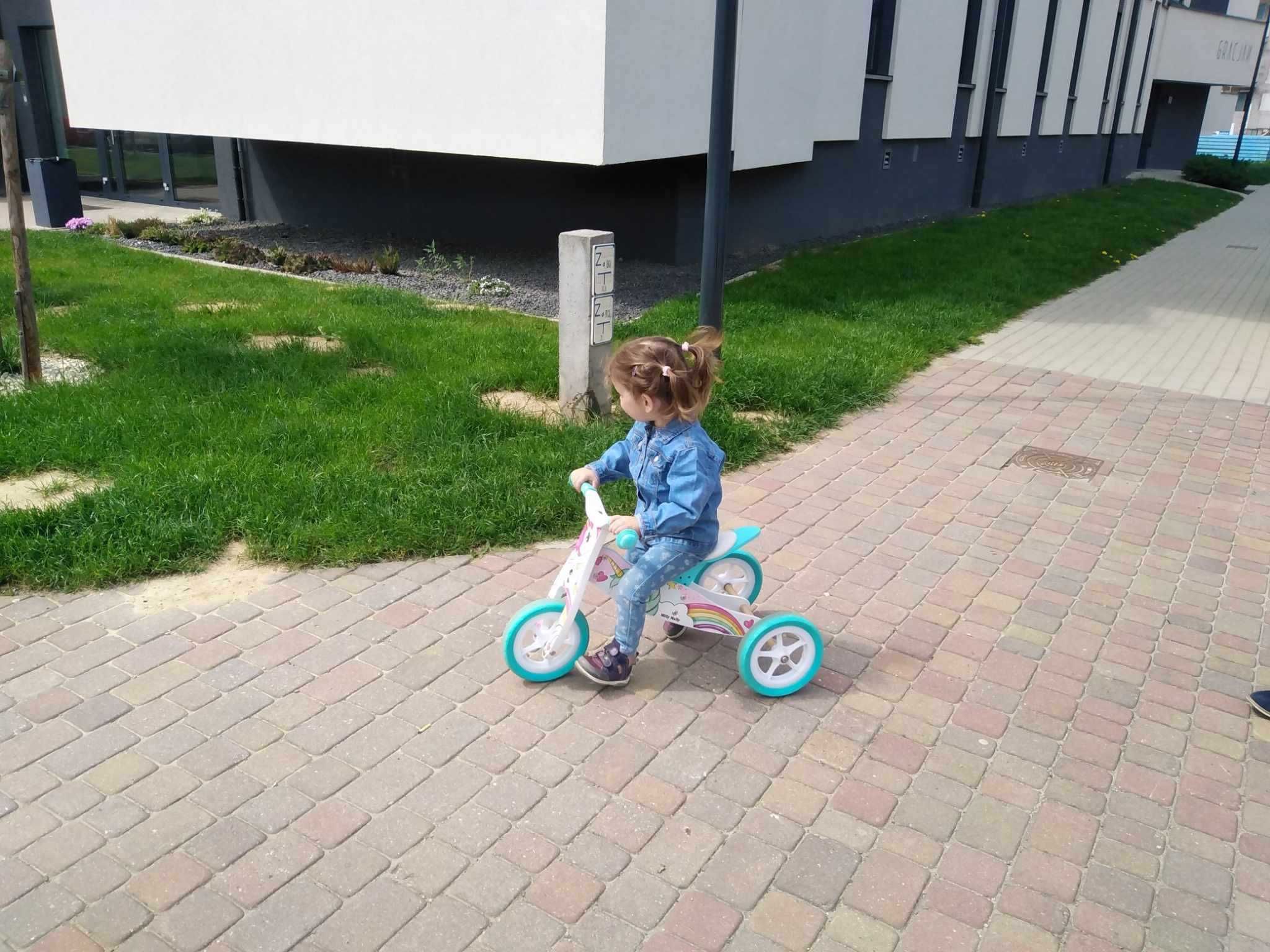 Rowerek biegowy dwu lub trójkołowy  z jednorożcami