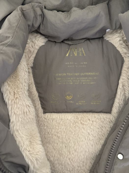 Пуховик куртка zara 104 на 3-4 роки