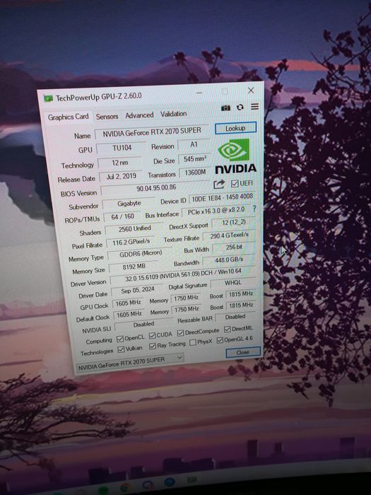 RTX 2070 Super 8 GB64550224368131122