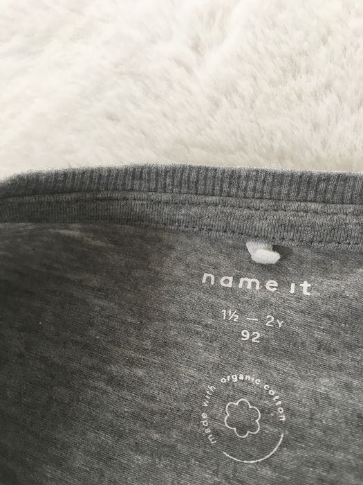 Bluzka name it How to draw a Burger organic cotton szara 92 hamburger