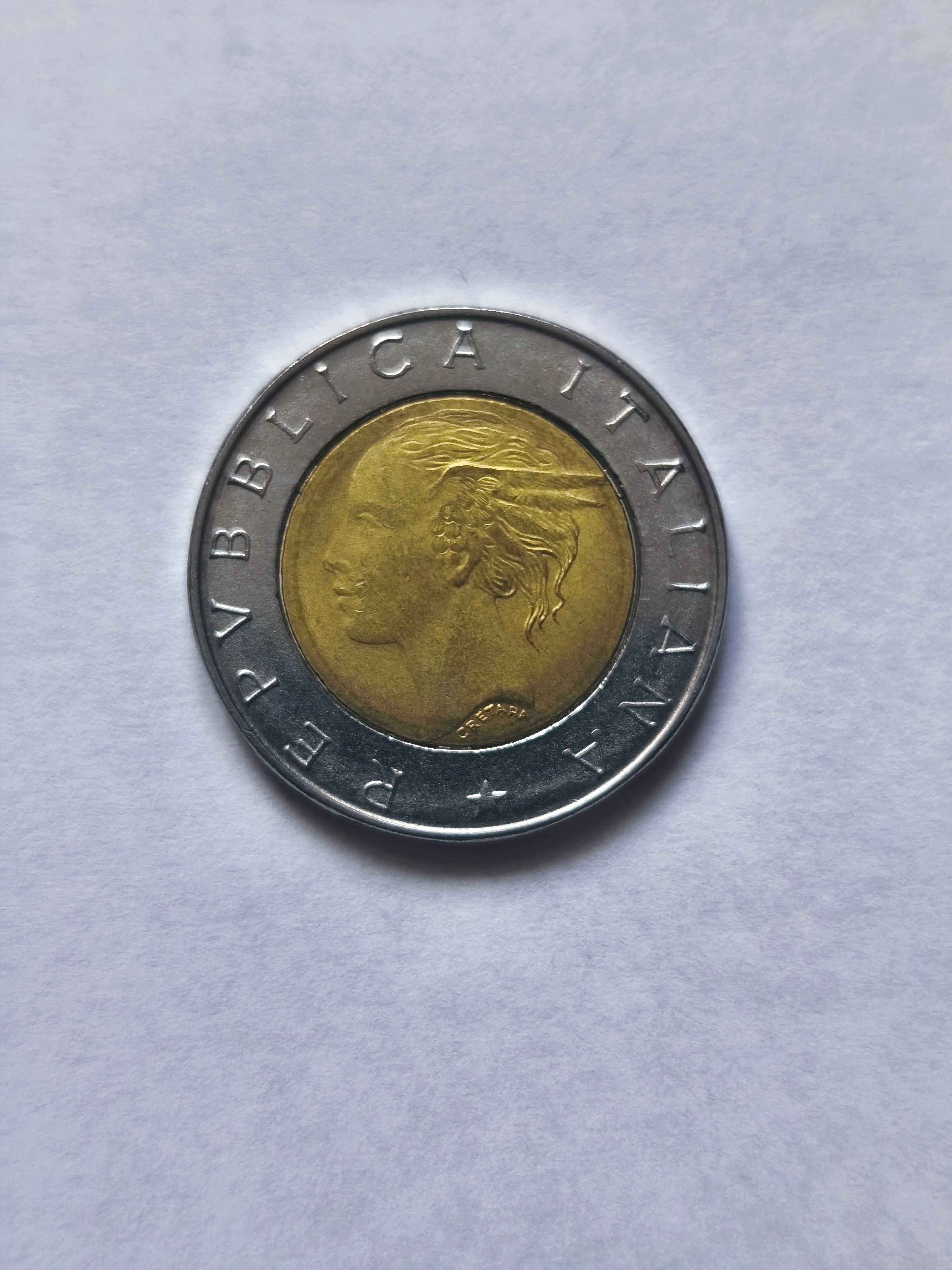 Stara Moneta Włochy 500 Lirów 1993r