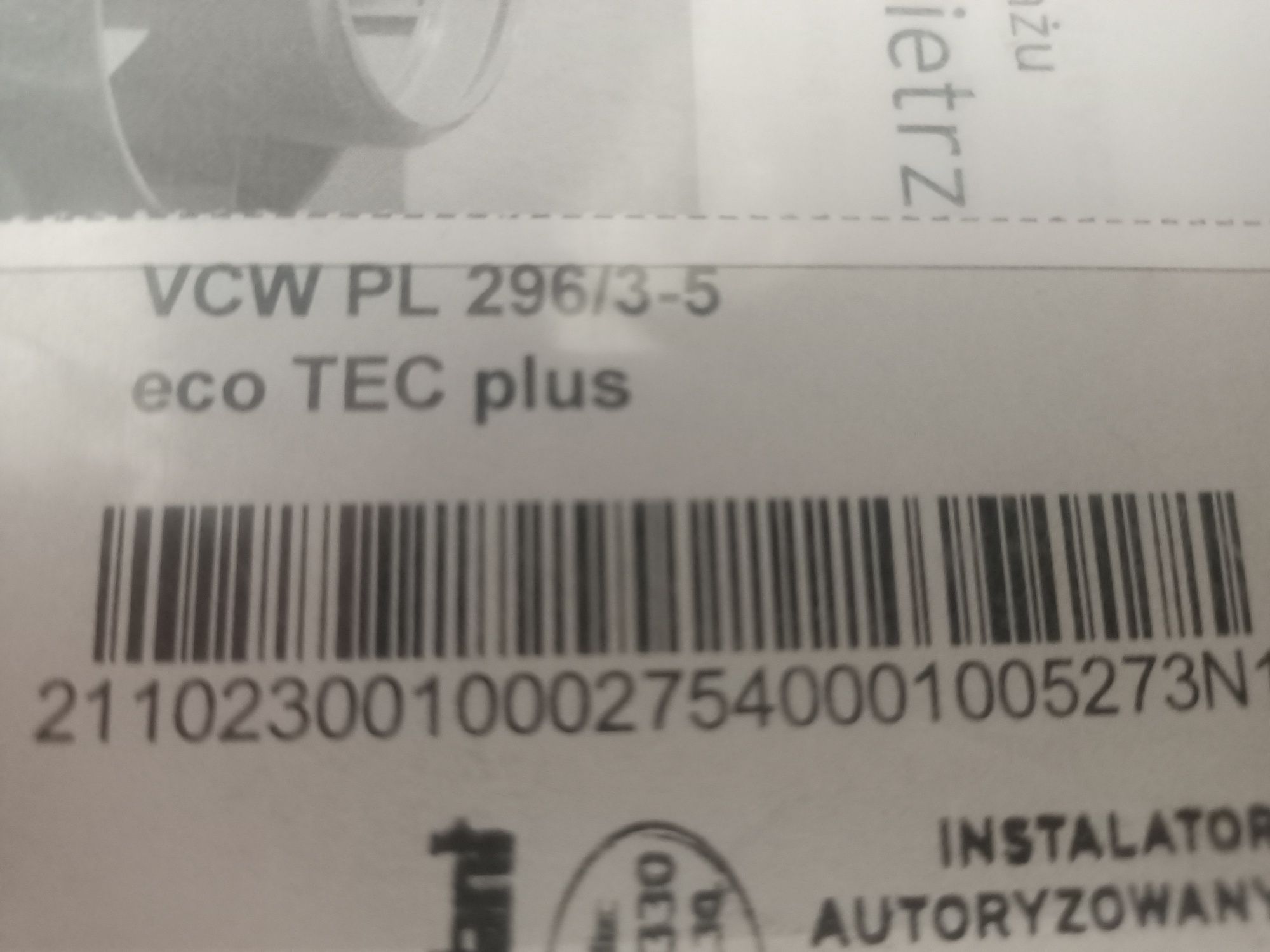 Piec gazowy dwufunkcyjny Vaillant ecoTEc 296