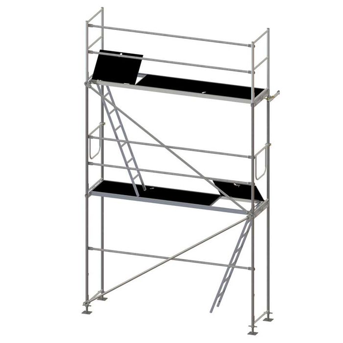 Gotowy zestaw rusztowanie P70 typu Plettac 19m2 łatwy montaż