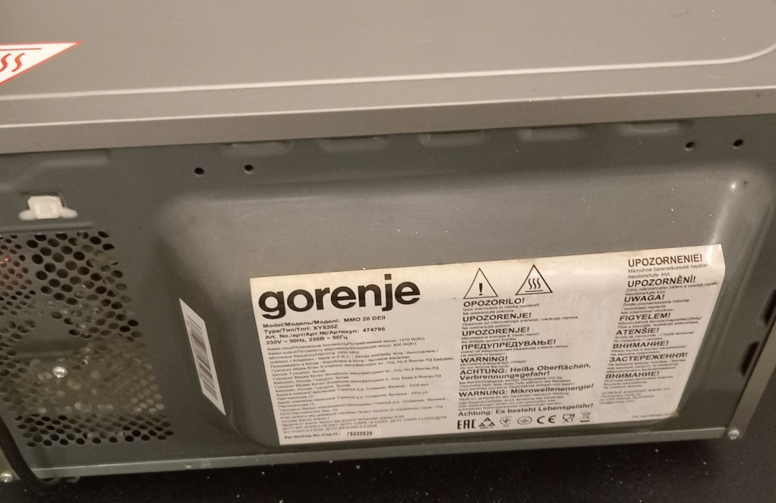 Mikrofalówka firmy Gorenje.