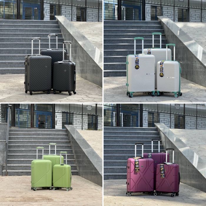 Море чемоданов!Чемодан Польша на колесах,валіза,сумка на колесах,дорож