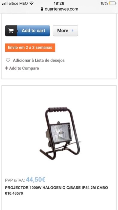 Projector de obra 1000w