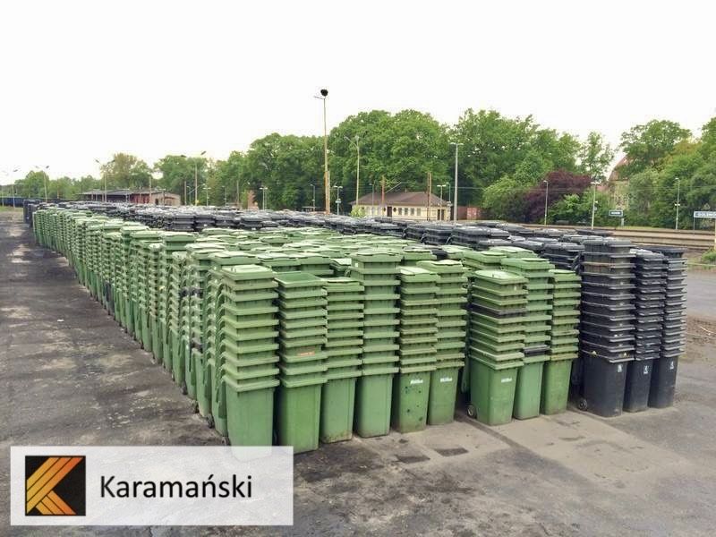 240 L cena już z dostawą, używane  pojemniki na odpady komunalne
