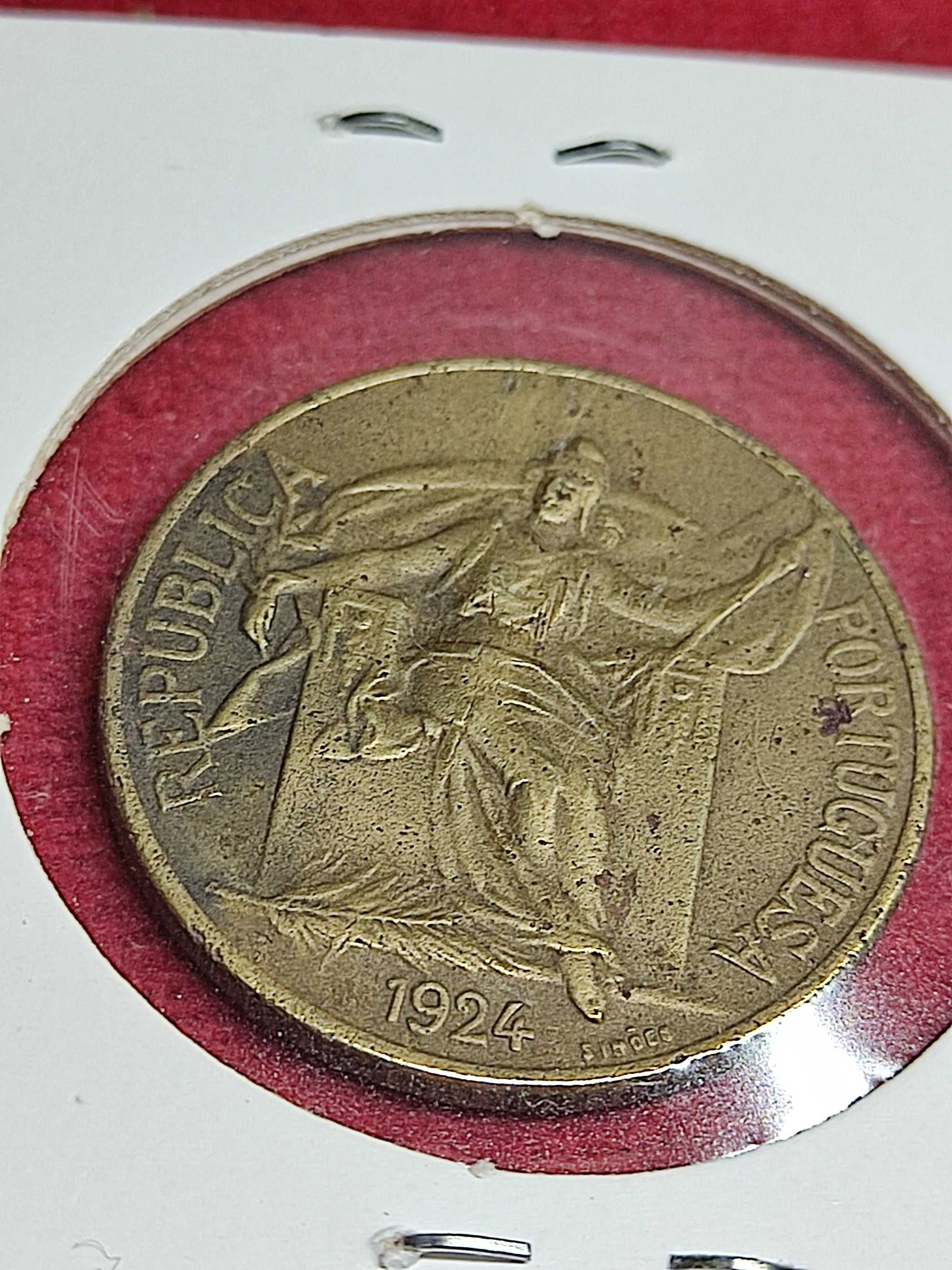 1 escudo 1924, lote 3 moedas, C080