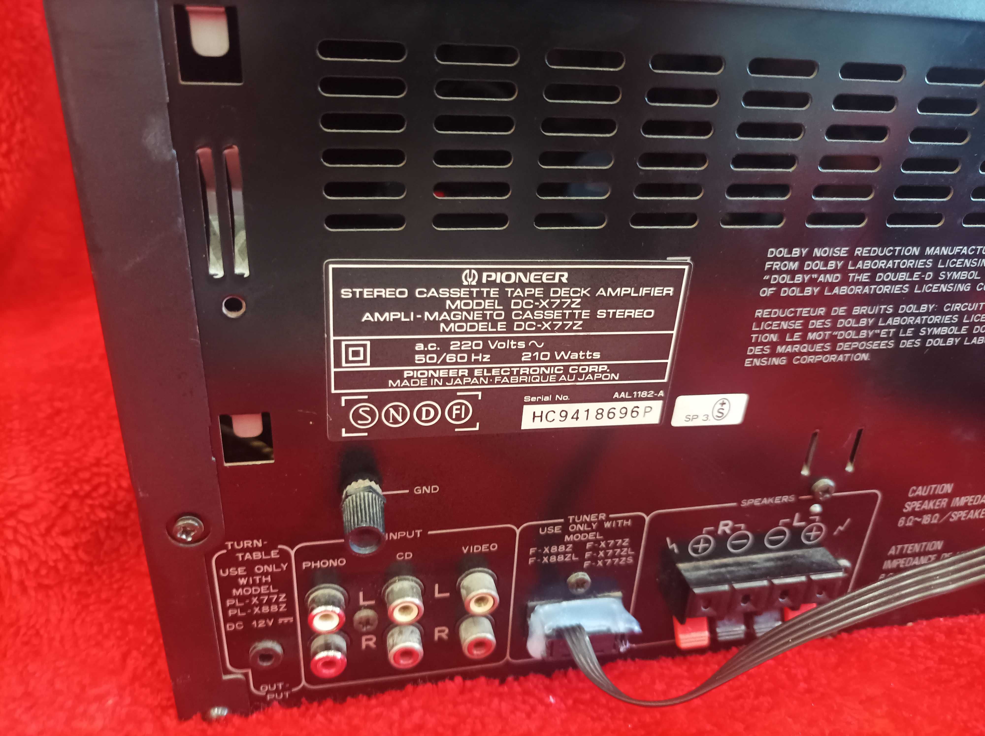 Aparelhagem Pionner X77Z - Vintage
