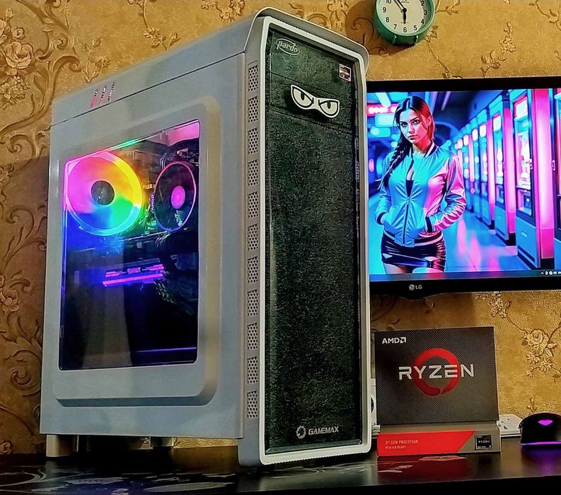 GTX1080/ Ryzen 5 3600/ 16Gb DDR4 s-AM4 игровой компьютер ПК