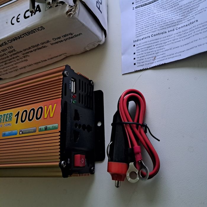 Інвертор автомобільний 12V-220 "UKC 1000W",перетворювач 12V-220V(USB,1