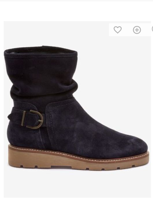 Класні нові з біркою напівчобітки з натуральної замші Next 42 розмір