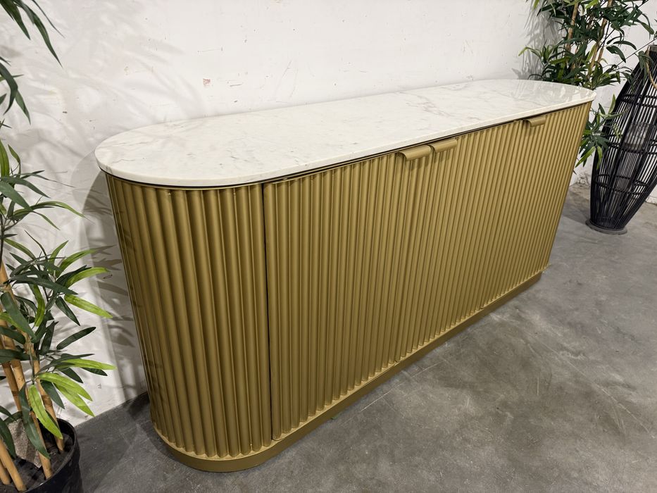 Designerska metalowa komoda włoska marmur super stan dowóz wysył