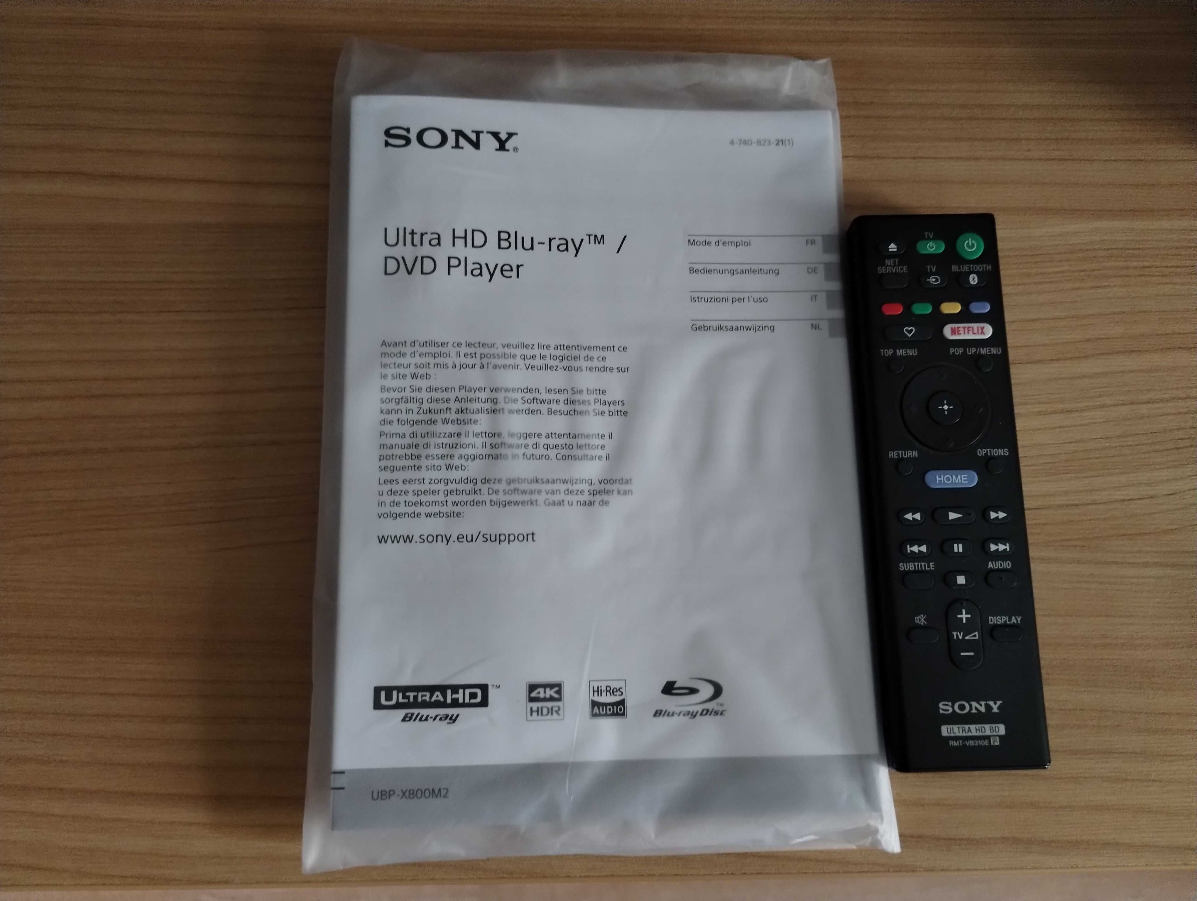 Odtwarzacz 4k Ultra HD, BLU-RAY SONY UBP-X800M2 z SACD + film na BD