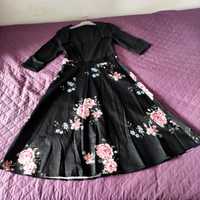 Sukienka w kwiaty w stylu retro, pin up lolita goth